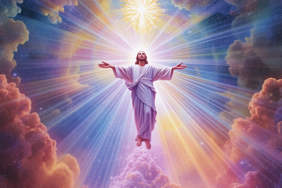 jesus ascending to heaven